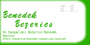 benedek bezerics business card